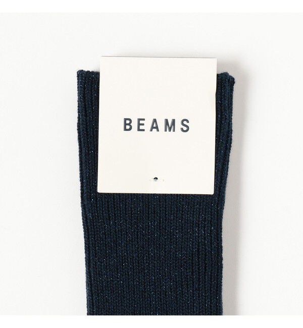 BEAMS「ラメ クルー ソックス」|ソックス|