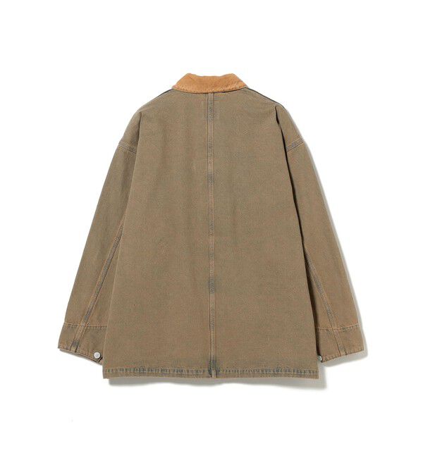 BEAMS「フェード デニム ルーズ カバーオールジャケット」|ブルゾン・スタジャン|