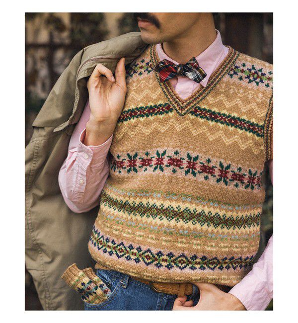 BEAMS PLUS「【別注】Jamieson&rsquo;s / Fairsile V-Neck Knit Vest」|ニット・セーター|BEIGE