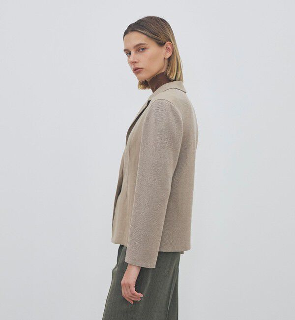 DES PRES「リネンファブリックコンビ テーラーニットジャケット」|テーラードジャケット|