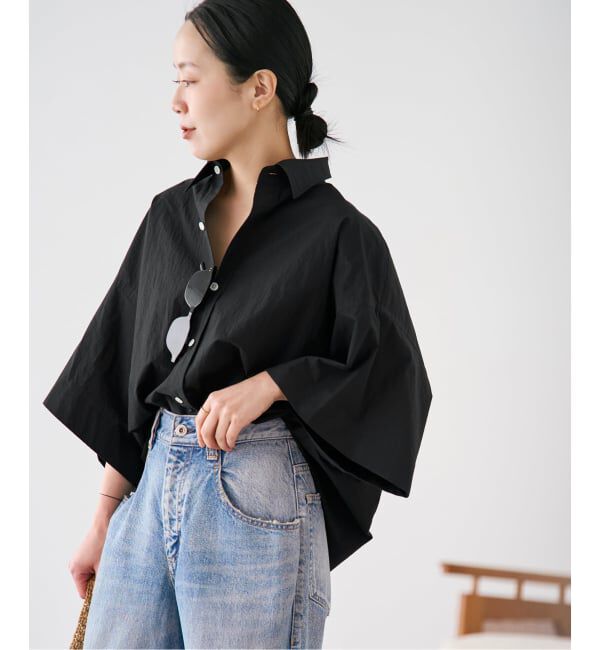 Plage「《追加》Roll Up Cuffs シャツ」|シャツ・ブラウス|ブラック