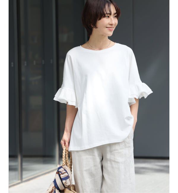 JOURNAL STANDARD relume「《追加》コットンダブルフリルTEE」|Tシャツ・カットソー|