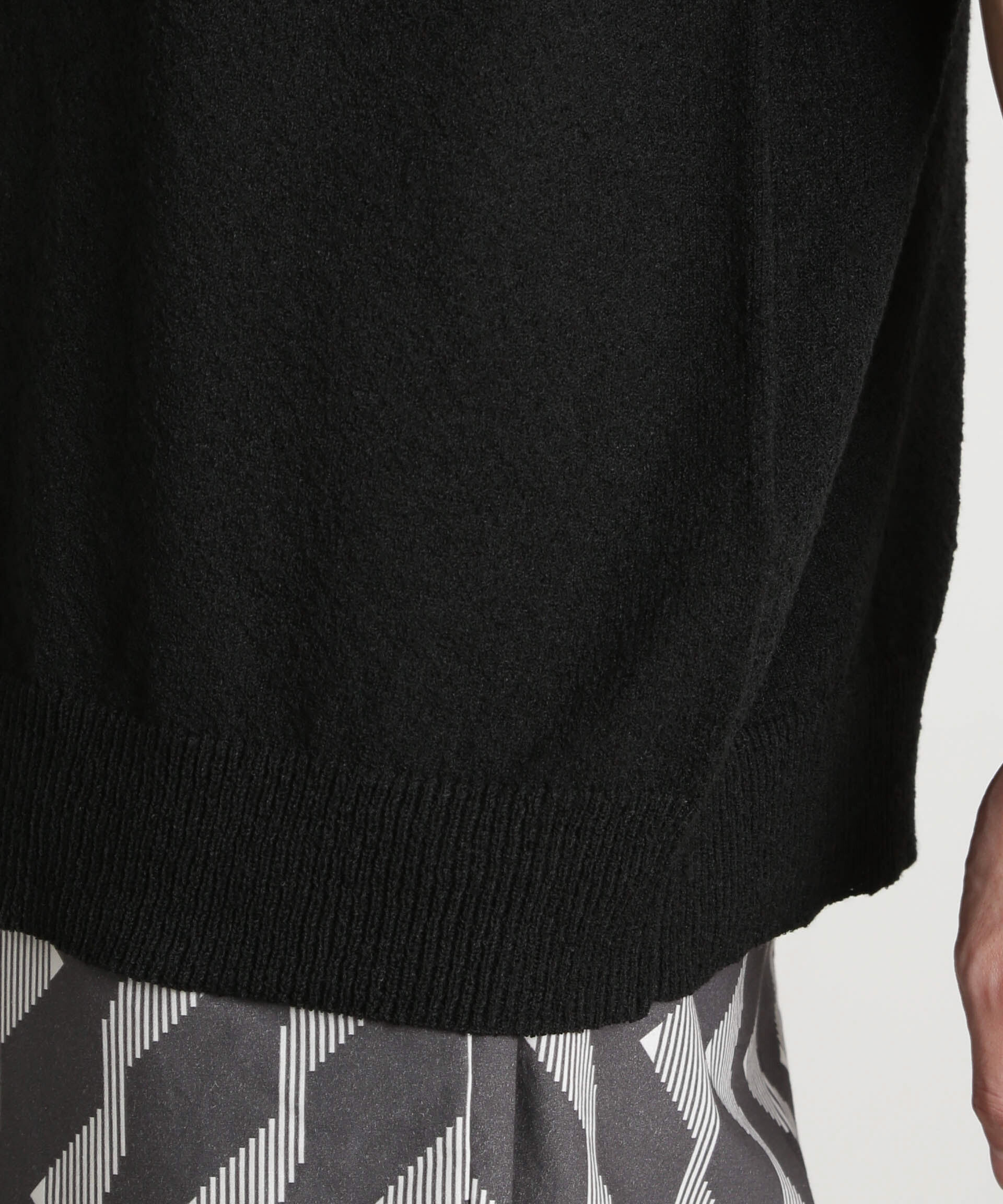 nano･universe「ブークレクルーネックニット 半袖」|ニット・セーター|