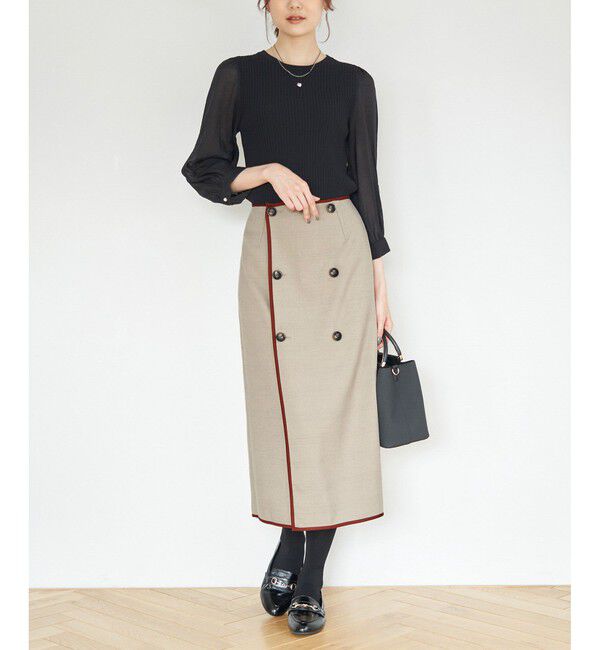 Rope&rsquo;Picnic「チェック＆無地リバーシブルスカート」|スカート|