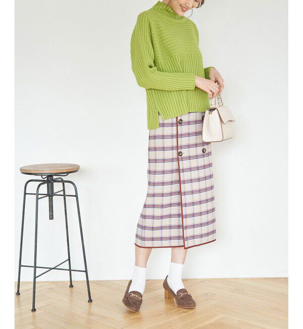 Rope&rsquo;Picnic「チェック＆無地リバーシブルスカート」|スカート|