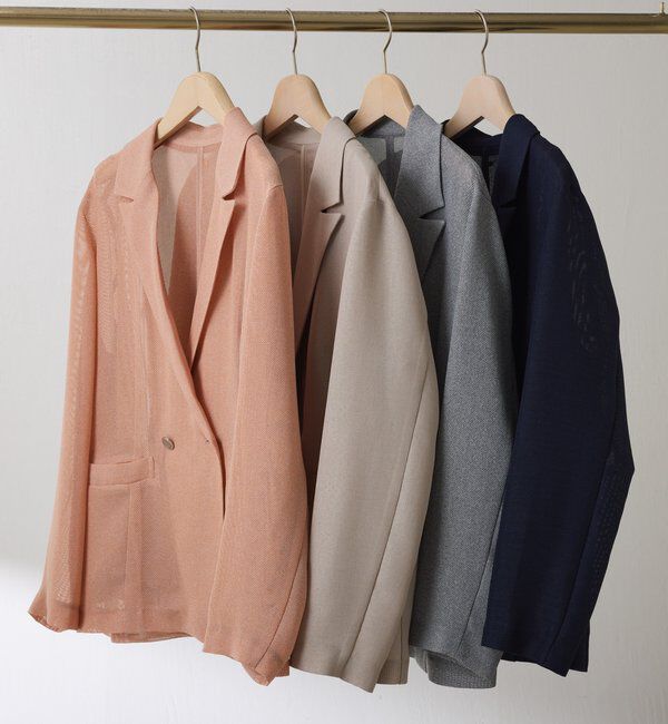  「【夏にも着られる/2サイズ展開】メッシュダブルジャケット」|テーラードジャケット|