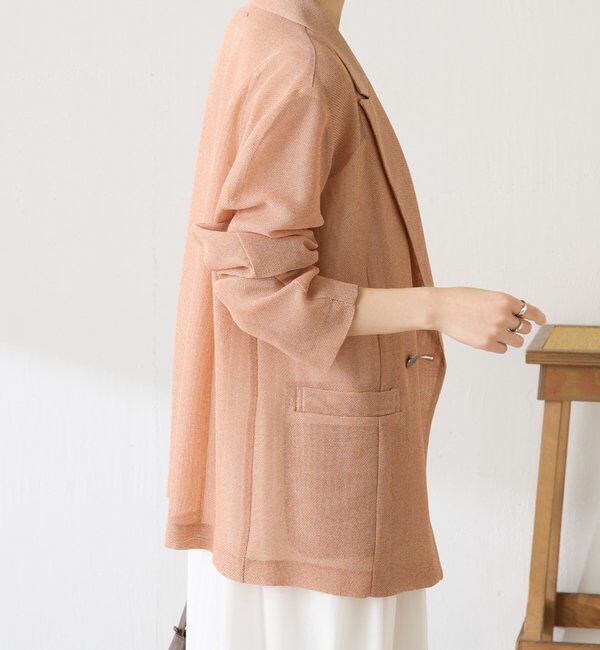  「【夏にも着られる/2サイズ展開】メッシュダブルジャケット」|テーラードジャケット|