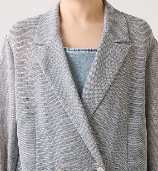  「【夏にも着られる/2サイズ展開】メッシュダブルジャケット」|テーラードジャケット|