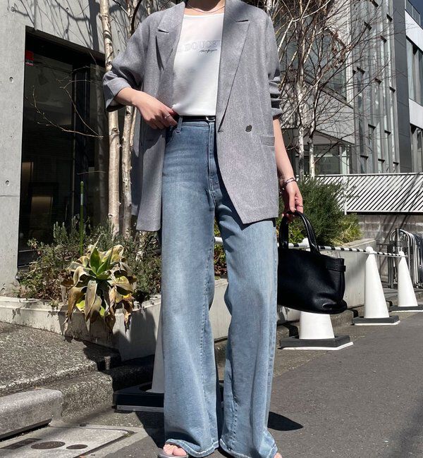  「【夏にも着られる/2サイズ展開】メッシュダブルジャケット」|テーラードジャケット|