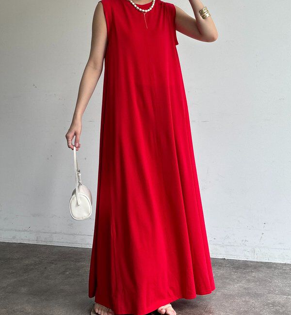  「シルケットスムースフレアカットワンピース」|ワンピース|