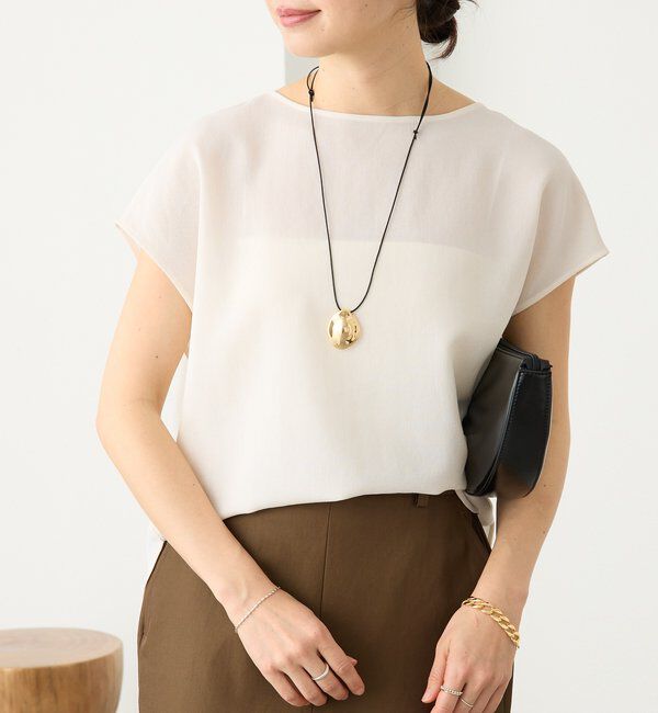  「予約【セットアップ着用可能】メッシュフレンチブラウス」|シャツ・ブラウス|