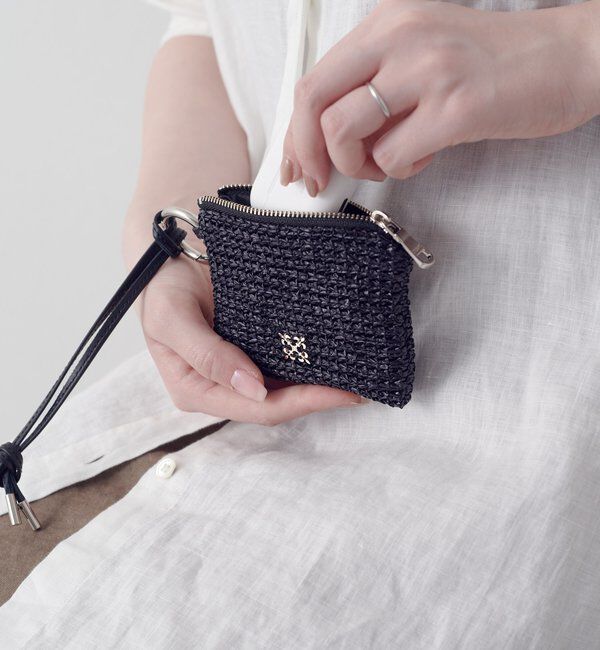  「ナイロンラフィアスクエアマルチケース」|その他|ブラック