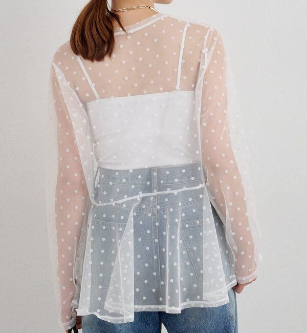 「ドットチュールブラウス」|シャツ・ブラウス|オフホワイト
