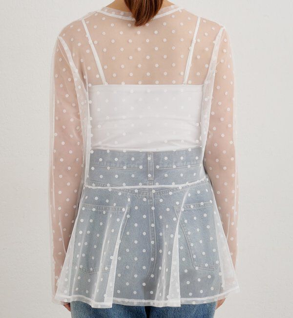  「ドットチュールブラウス」|シャツ・ブラウス|