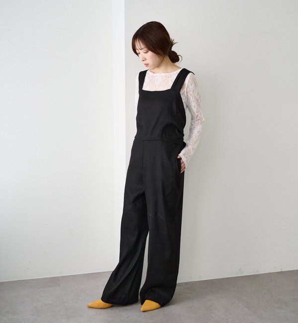  「バックリボンイージーサロペット」|オールインワン|