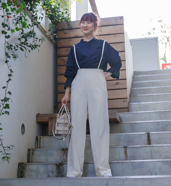 Rouge vif「ハイウエストサスペンダーワイドパンツ」|その他|