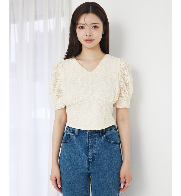 SELFIST「バックリボンレースブラウス」|シャツ・ブラウス|