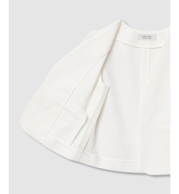 LOULOU WILLOUGHBY「【LOULOU WILLOUGHBY】ブライトリネン半袖ジャケット」|テーラードジャケット|