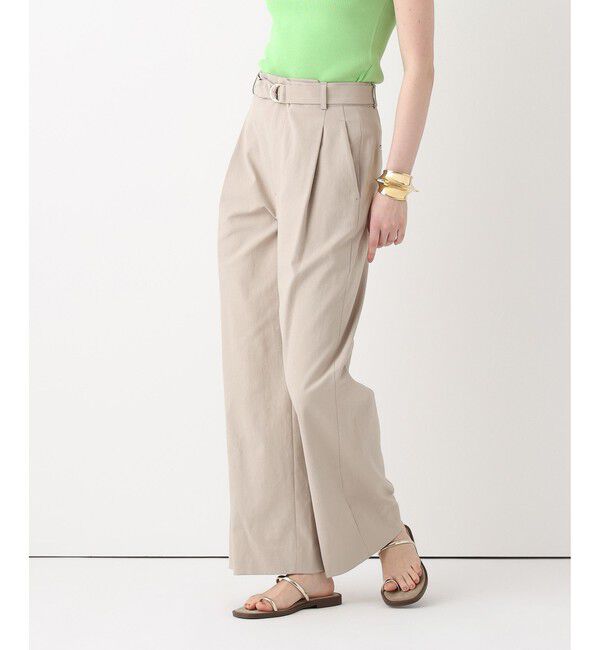 allureville「シェルタリングタックワイドパンツ」|チノ|