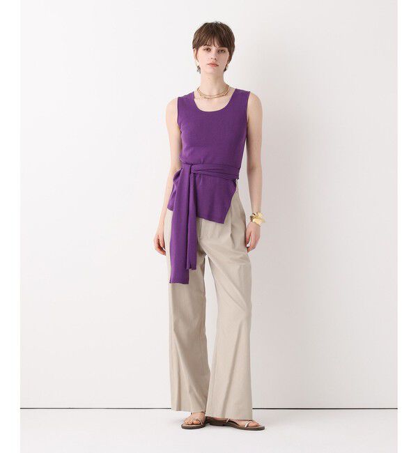 allureville「シェルタリングタックワイドパンツ」|チノ|