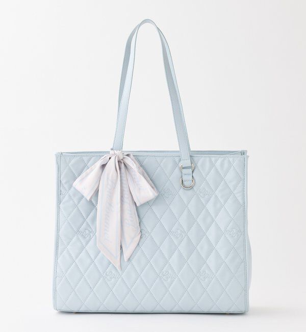  「【LouLoumei】スカーフ付きキルティングキャリーオントート/自立可能」|その他|