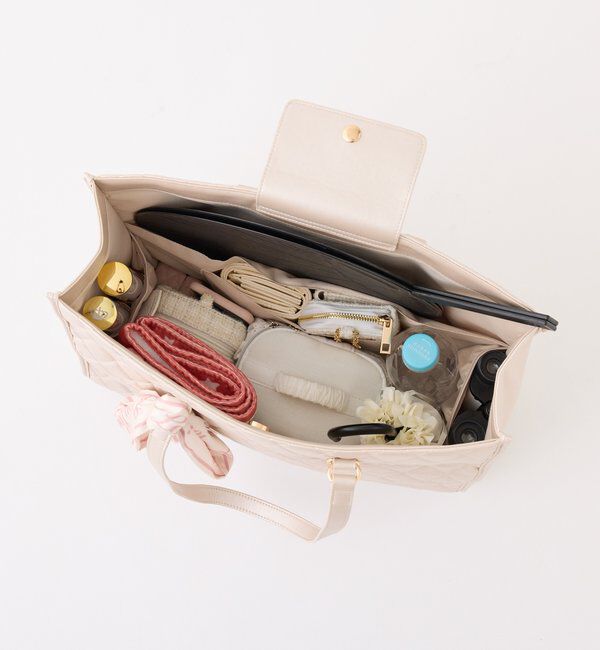  「【LouLoumei】スカーフ付きキルティングキャリーオントート/自立可能」|その他|