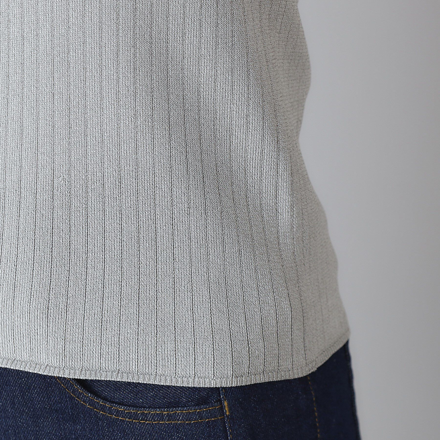 DRESSTERIOR「デコルテシアーノースリーブニット」|ニット・セーター|