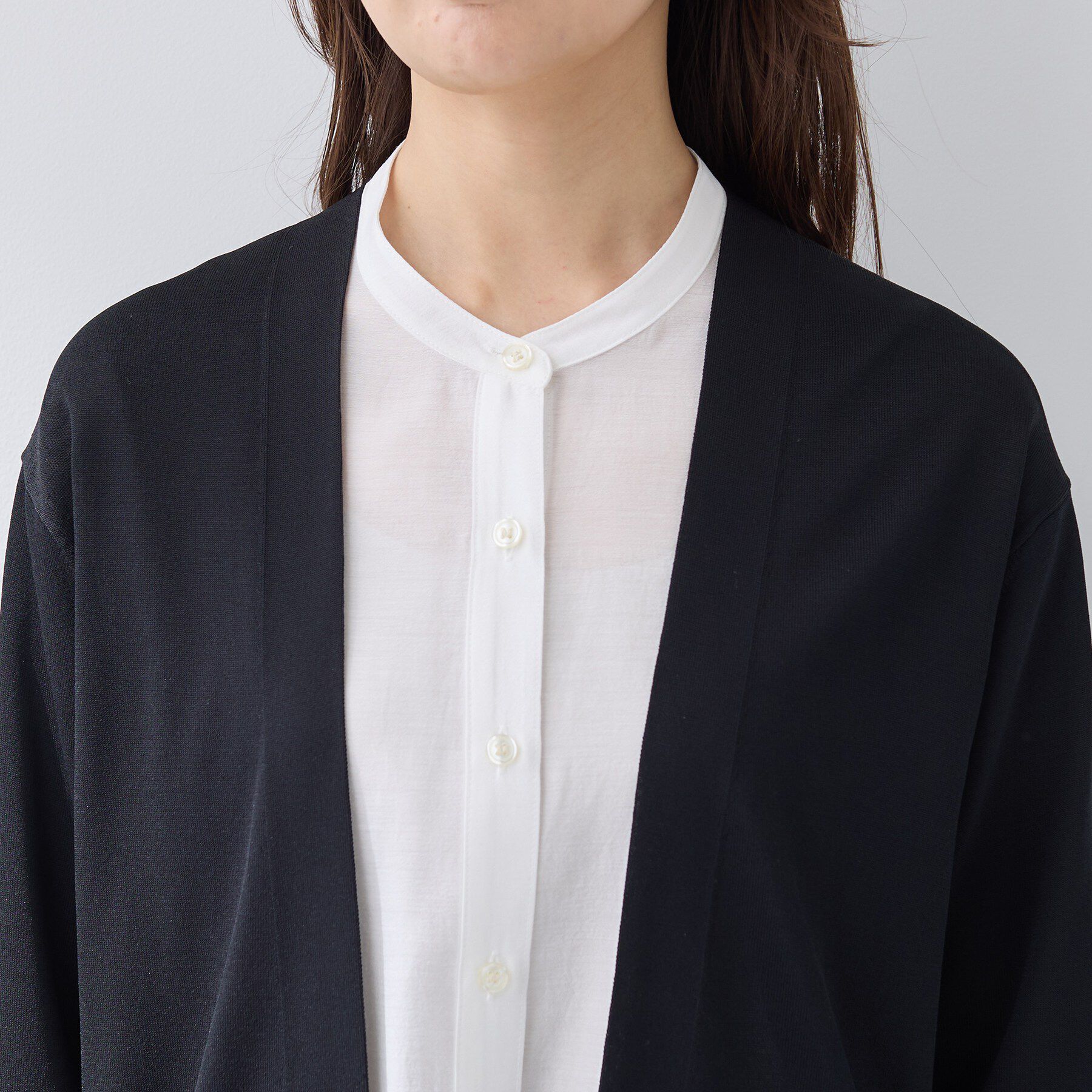 INDIVI「【洗える／上品】きれいめ着流しカーディガンニット」|カーディガン|