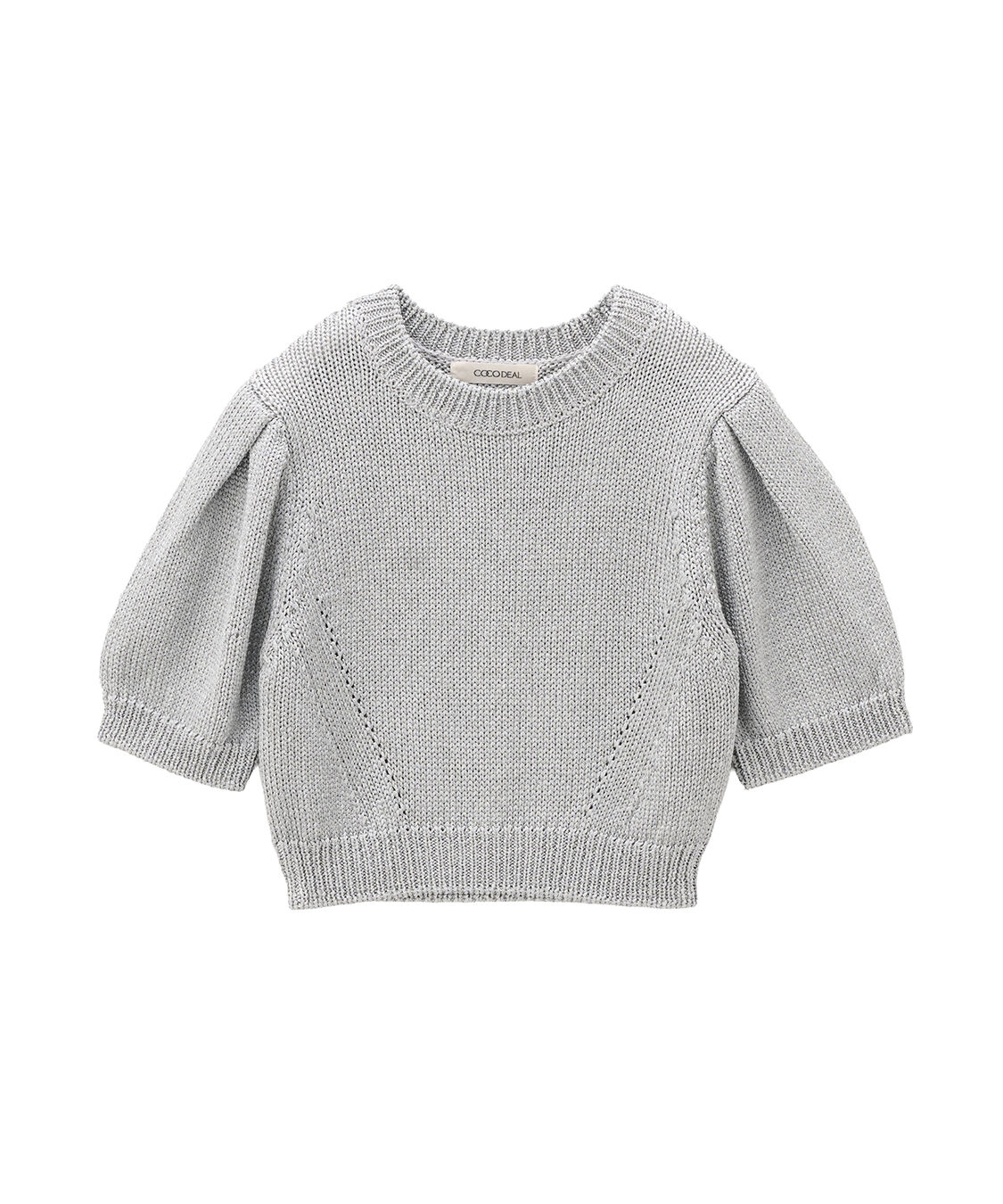 COCO DEAL「シャイニーリリヤーンハーフスリーブニット」|ニット・セーター|