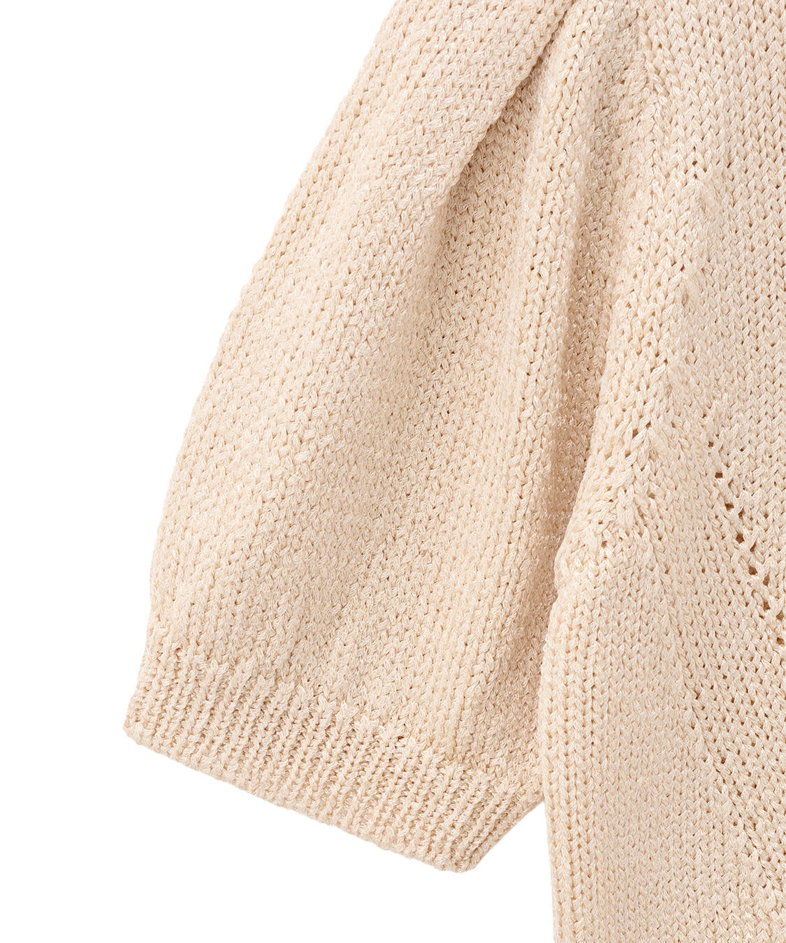 COCO DEAL「シャイニーリリヤーンハーフスリーブニット」|ニット・セーター|