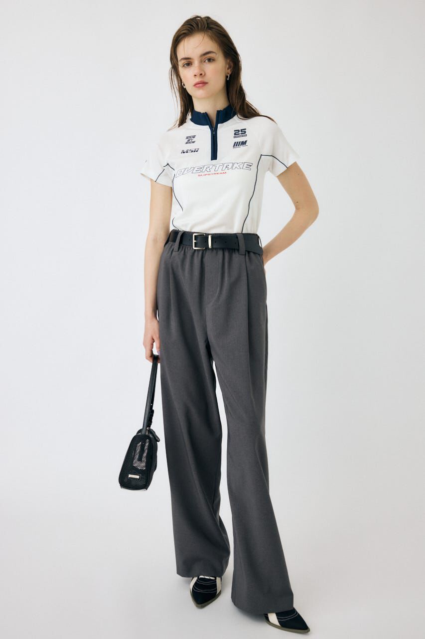 MOUSSY「HALF ZIP レーシング TEE」|Tシャツ・カットソー|