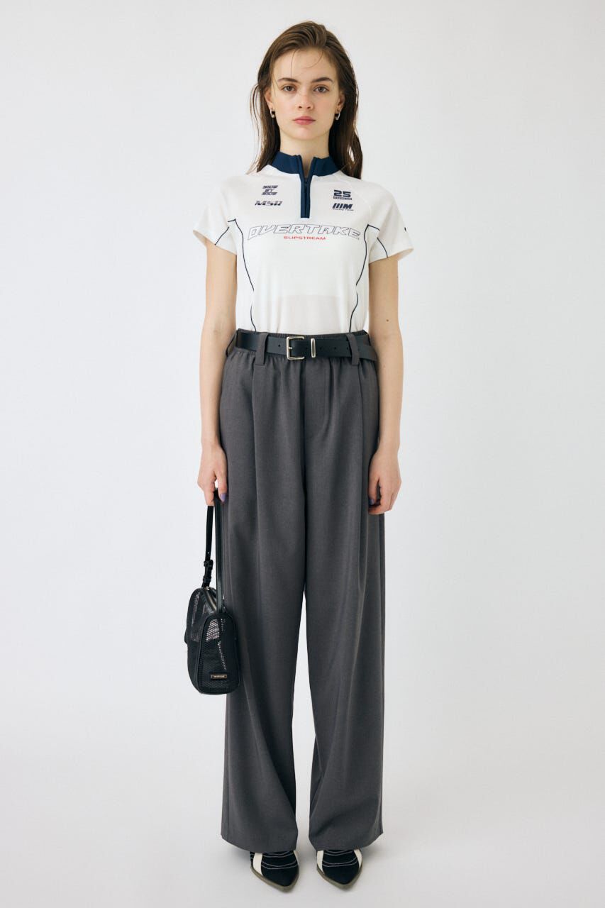 MOUSSY「HALF ZIP レーシング TEE」|Tシャツ・カットソー|