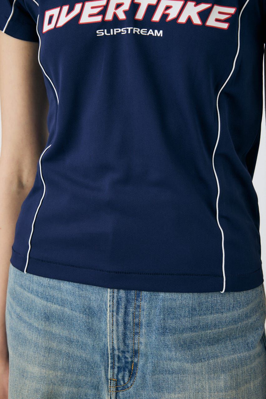 MOUSSY「HALF ZIP レーシング TEE」|Tシャツ・カットソー|