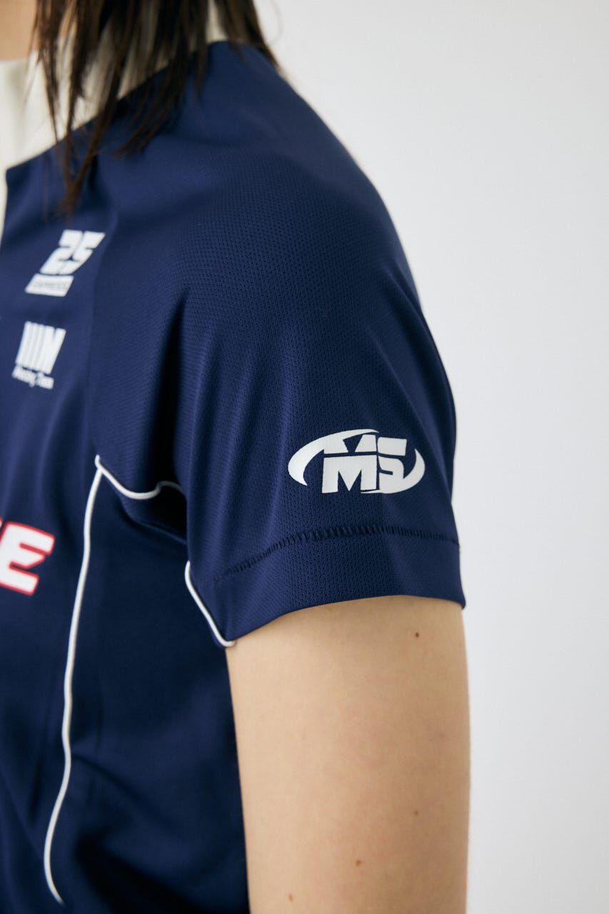 MOUSSY「HALF ZIP レーシング TEE」|Tシャツ・カットソー|