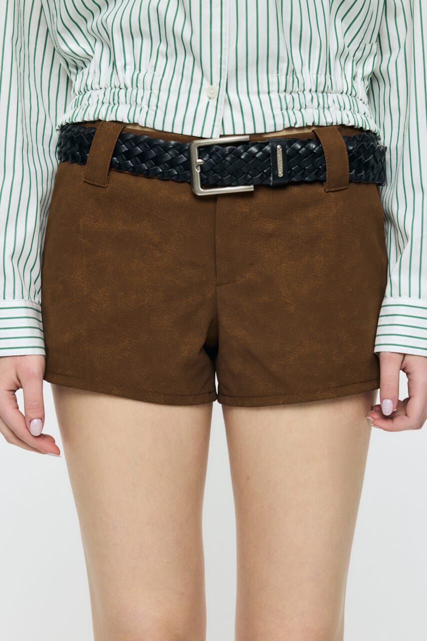 MOUSSY「F/SUEDE SHORT パンツ」|その他|BRN