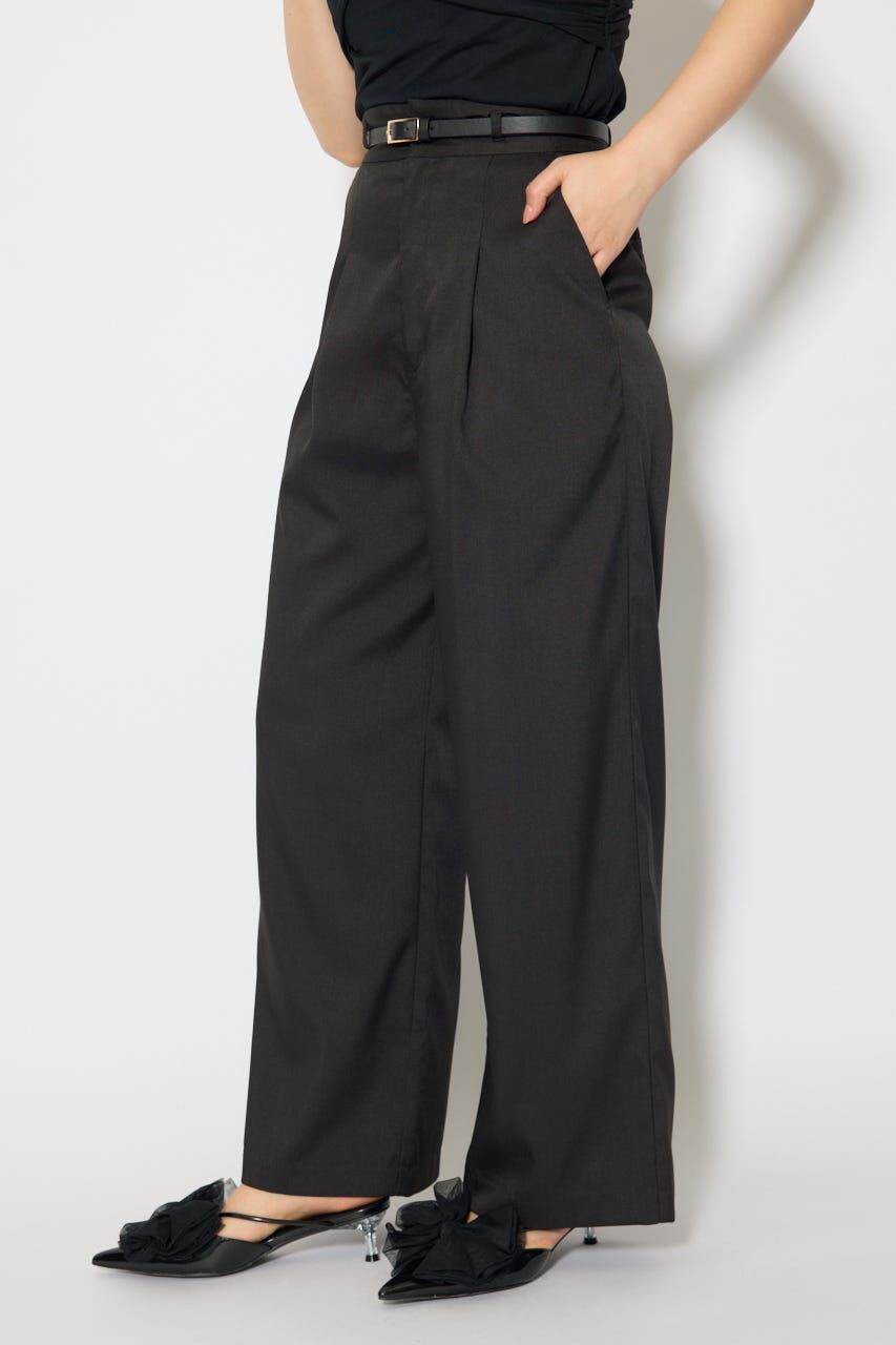 rienda「ベルト付き美ラインジャストウエストパンツ」|その他|