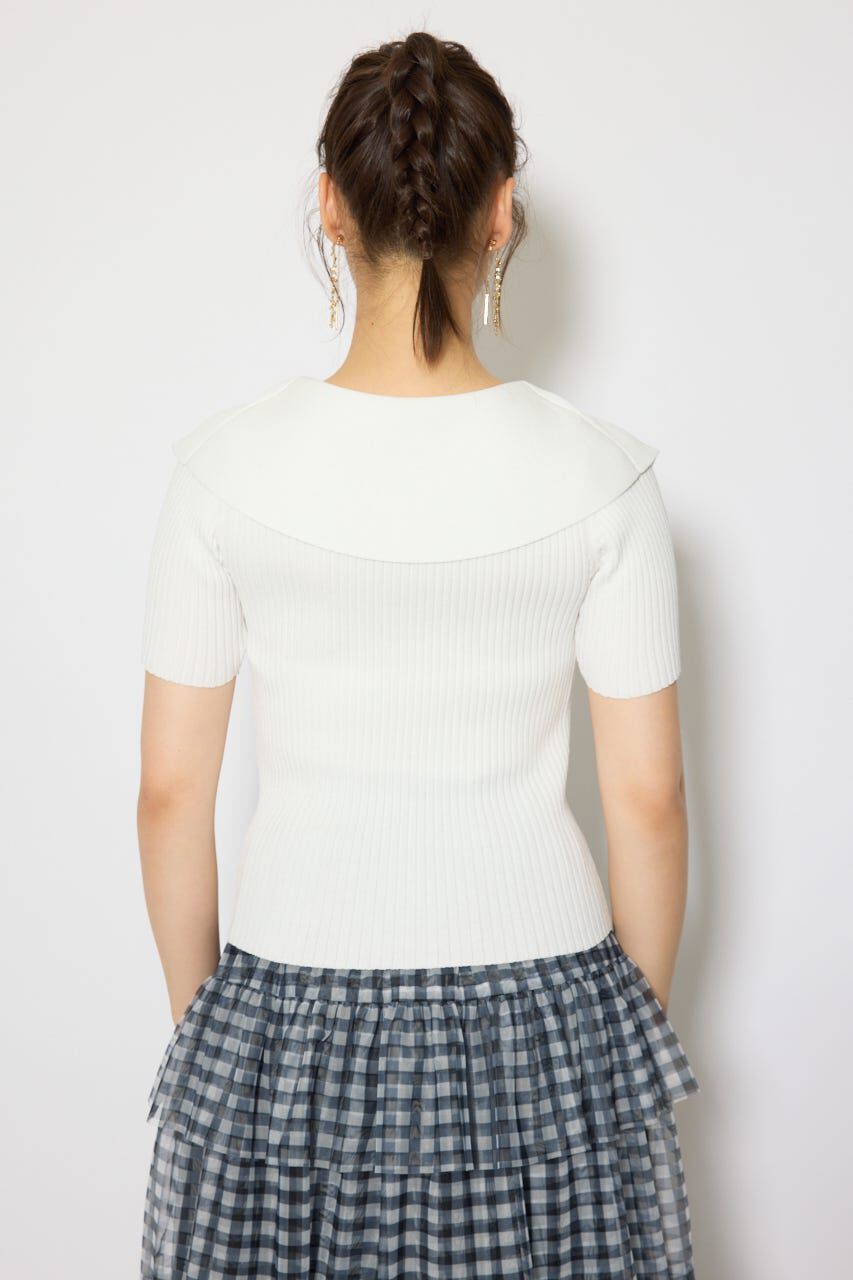 rienda「BIGカラーニットトップス」|ニット・セーター|