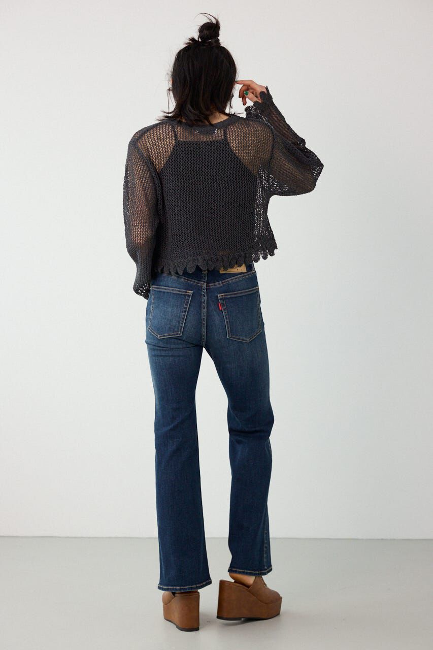 RODEO CROWNS「メッシュ柄リボンボレロ」|カーディガン|