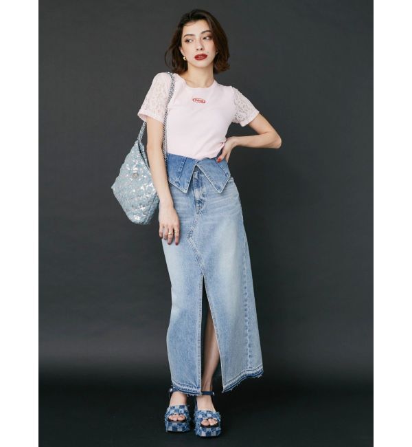 EVRIS「ウエストデザインロングスリットデニムスカート」|スカート|