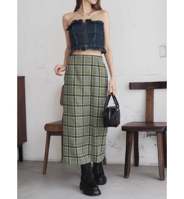 EVRIS「チェックタイトミディースカート」|スカート|