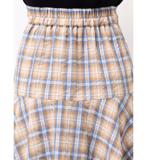 EVRIS「ランダムチェックアシンメトリースカート」|スカート|
