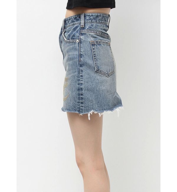 EVRIS「ワンポイントスタッズデニムミニスカート【セットアップ着用可能】」|スカート|