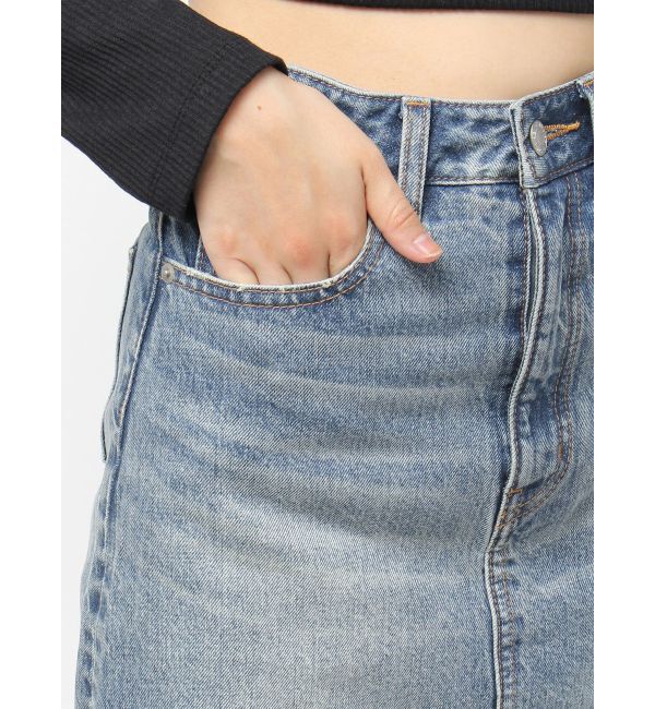 EVRIS「ワンポイントスタッズデニムミニスカート【セットアップ着用可能】」|スカート|