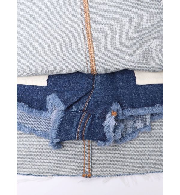 EVRIS「ワンポイントスタッズデニムミニスカート【セットアップ着用可能】」|スカート|