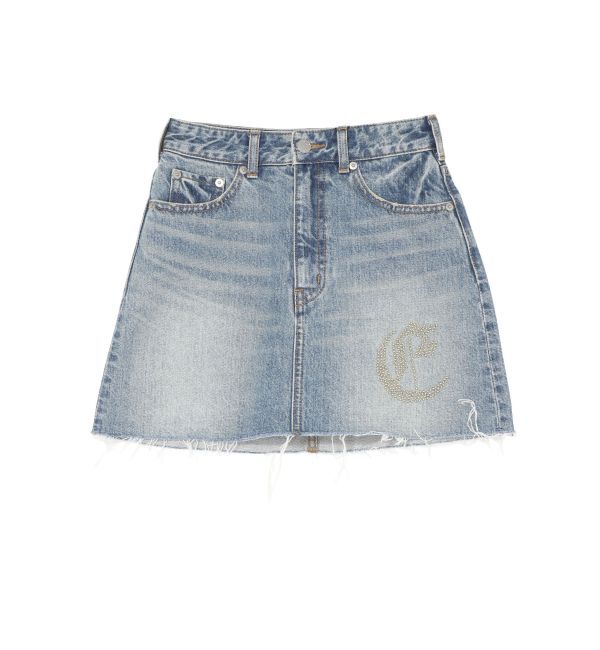 EVRIS「ワンポイントスタッズデニムミニスカート【セットアップ着用可能】」|スカート|