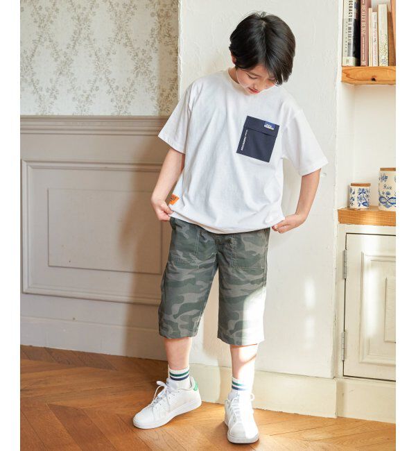 ikka kids「冷感異素材ポケ付きTシャツ（120~160cm）」|Tシャツ・カットソー|