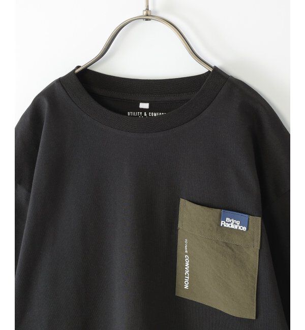 ikka kids「冷感異素材ポケ付きTシャツ（120~160cm）」|Tシャツ・カットソー|