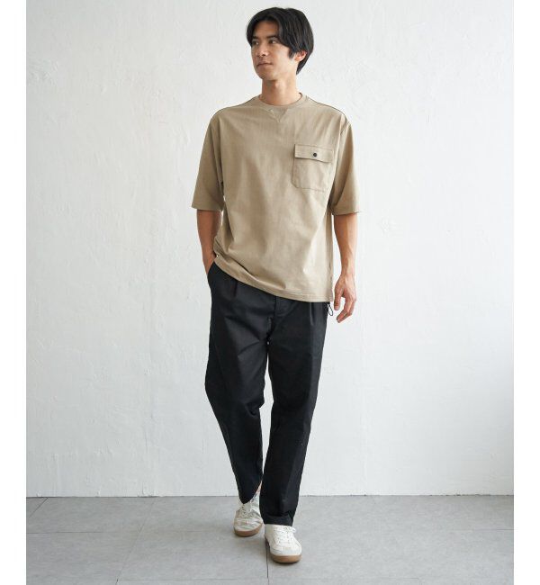 ikka「【吸水速乾】冷感メッシュ5分袖アウターT」|Tシャツ・カットソー|