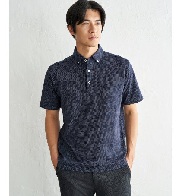 IKKA LOUNGE「アーバンＤＲＹレイカンスイスＢＤポロ」|Tシャツ・カットソー|ネイビーブルー