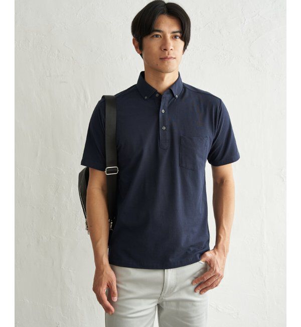 IKKA LOUNGE「アーバンＤＲＹレイカンスイスＢＤポロ」|Tシャツ・カットソー|ダークネイビー